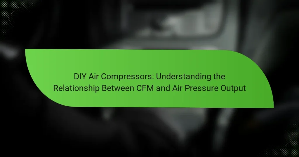DIY Air Compressors: Understanding the Relationship Between CFM and Air Pressure Output