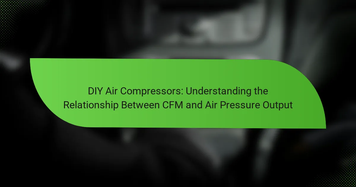 DIY Air Compressors: Understanding the Relationship Between CFM and Air Pressure Output