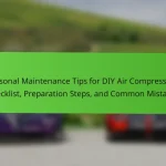 Seasonal Maintenance Tips for DIY Air Compressors: Checklist, Preparation Steps, and Common Mistakes