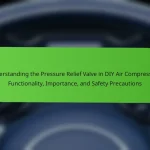 Understanding the Pressure Relief Valve in DIY Air Compressors: Functionality, Importance, and Safety Precautions