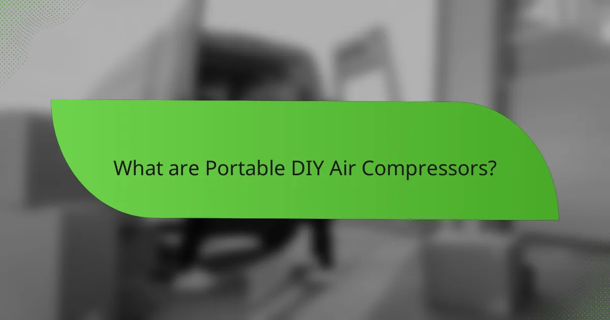 What are Portable DIY Air Compressors?